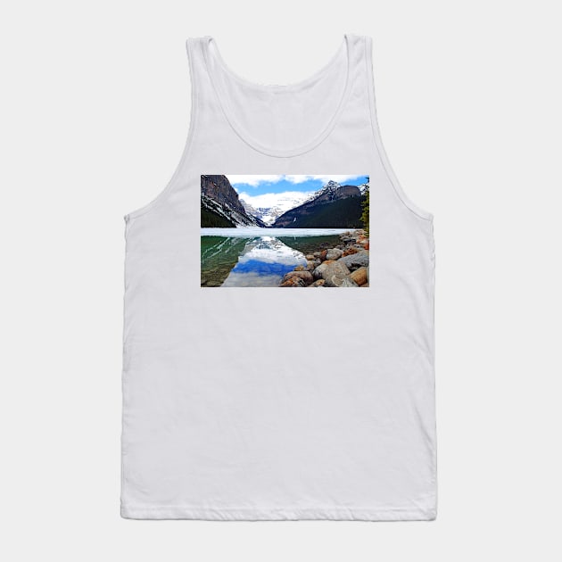 Lake Louise Victoria Glacier Alberta Canadian Rockies Canada Tank Top by AndyEvansPhotos